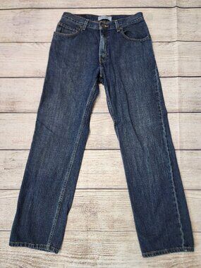 Levi Strauss Signature Men's Straight Fit Jeans 32x34 Blue Denim Dark Wash